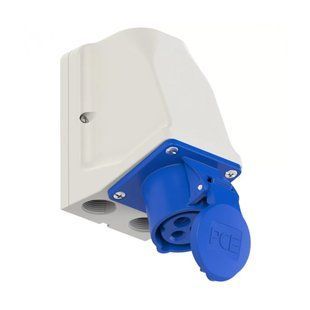 Настінна розетка 16А/230V/1P+N+E/IP44, PCE 913-6w 913-6w фото