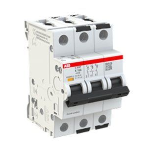 Автоматический выключатель ABB S303P-K16, 3P, K, 16A, 25kA, AC S300P 2CDS383001R0467 фото