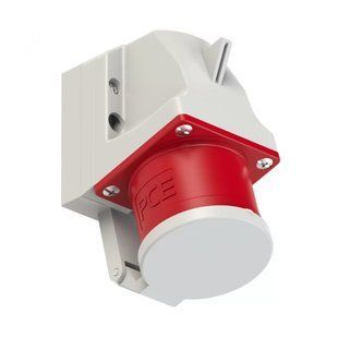 Вилка настенная 32А/400V/3P+N+E/IP44 с крышкой, PCE 525-6d 525-6d фото
