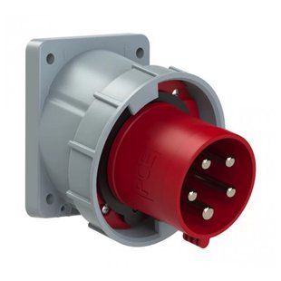 Вилка встроенная наклонная 63A/400V/3P+N+E/IP67, PCE 735-6 735-6 фото