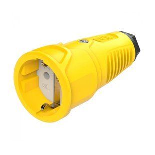 Кабельная розетка 16A/250V/2P+E/IP20 Taurus, желтая, PCE 2510-e 2510-e фото