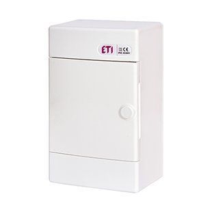 Щит пластиковий ETI зовнішнє виконання ECT 4x18 MEDIA-PO (перфорована панель, білі дверцята) 1100272 фото
