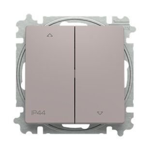 Вимикач жалюзі 2-ний IP44, ABB, ZONI (лілово-сірий матовий), 3559T-A88940 244 2CHT598894A6244 фото