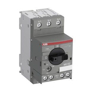 Автоматический выключатель защиты двигателя ABB MS132-1,6 Ith=1&hellip;1,6A, 1НВ+1НЗ, Ics=100кА 1SAM350005R1006 фото
