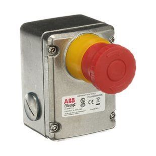 Кнопка аварійної зупинки ABB E-Stop, 2НВ+2НЗ, корпус з нерж. сталі 316, IP67 і IP69K, 3xM20 2TLA050220R0020 фото