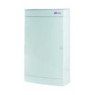 Щит пластиковий ETI зовнішнє виконання ECT36PO MEDIA (4xRJ, розетка 230V, білі дверцята) 1101303 фото