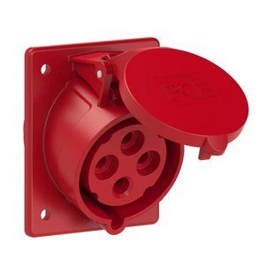 Розетка внутреннего монтажа наклонная 32A 400V 4P IP44 80x97, PCE 424-6 424-6 фото