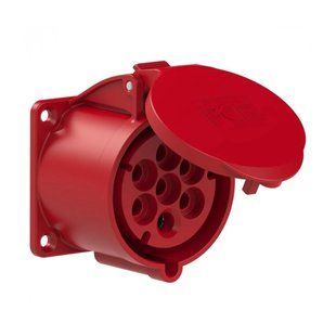 Розетка внутреннего монтажа 32A 400V 7P IP44 70х70, PCE 327-6v 327-6v фото