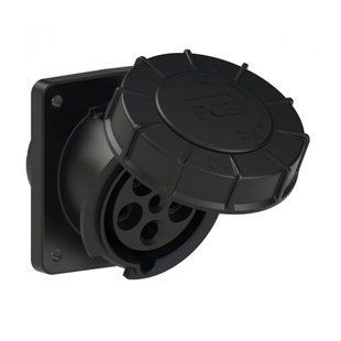 Розетка внутреннего монтажа наклонная 63A 400V 5P IP67 100x112, PCE 435-6xs 435-6xs фото
