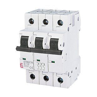 Автоматический выключатель ETI 3p D 13А (10 kA) ETIMAT 10 2155715 фото