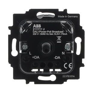 Механізм світлорегулювача поворотного DALI з блоком живлення (BJE), ABB, 2117/11 U-500 2CKA006599A2988 фото