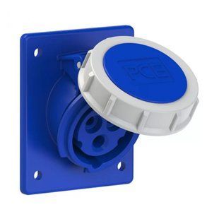 Розетка внутреннего монтажа наклонная 16A 230V 3P IP67 80x97, PCE 4132-6f8 4132-6f8 фото