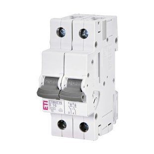 Автоматический выключатель ETI ETIMAT P6 2p B 16A (6kA) 1900210 фото
