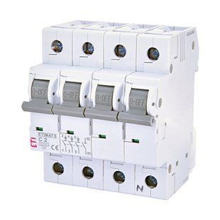 Автоматичний вимикач ETI 3p+N C 2 (6kA) ETIMAT 6 2146508 фото