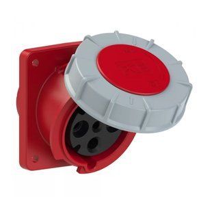 Розетка внутреннего монтажа наклонная 63А 400V 4P IP67 100x112, PCE 434-6 434-6 фото