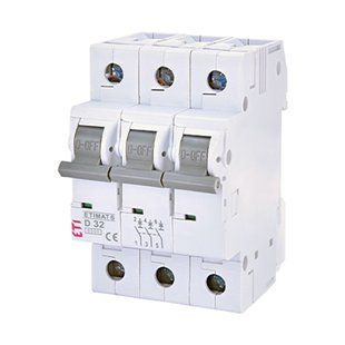 Автоматичний вимикач ETI 3p D 32 (6kA) ETIMAT 6 2164519 фото