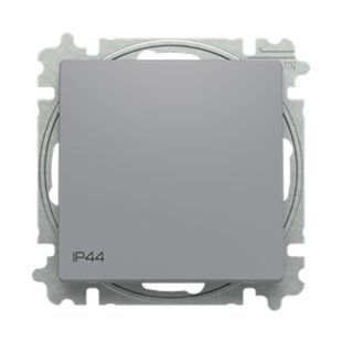 Вимикач 1-ний прохідний IP44, ABB, ZONI (сірий матовий), 3559T-A06940 241 2CHT590694A6241 фото