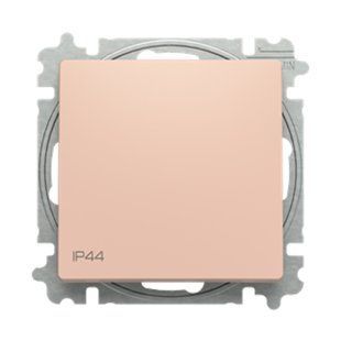 Вимикач 1-ний прохідний IP44, ABB, ZONI (пудровий матовий), 3559T-A06940 242 2CHT590694A6242 фото
