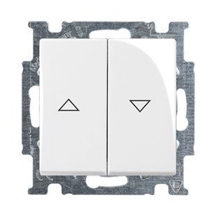 Выключатель жалюзи 2-кл. 1-пол. без фиксации (кнопочный) ABB Basic-55 слоновая кость 2026/4 UC-92-507 2CKA001413A1085 фото