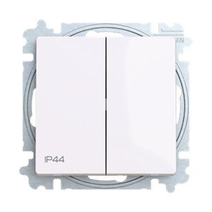Вимикач 2-ний прохідний IP44, ABB, ZONI (білий глянцевий), 3559T-A52940 500 2CHT595294A6500 фото