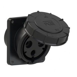 Розетка внутреннего монтажа наклонная 125A 230V 3P IP67 120x130, PCE 443-6xs 443-6xs фото