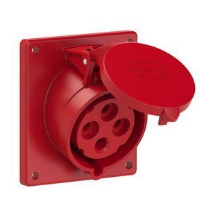 Розетка внутреннего монтажа наклонная 32A 400V 4P IP44 92x100 мм, PCE 424-6f9 424-6f9 фото