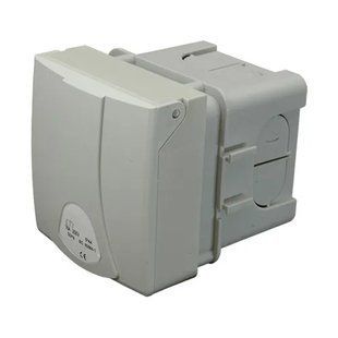 Розетка в коробці внутрішньої установки (силовий роз'єм) EZB-16S IP44 (16A, 250V, Schuko), ETI 4482097 фото