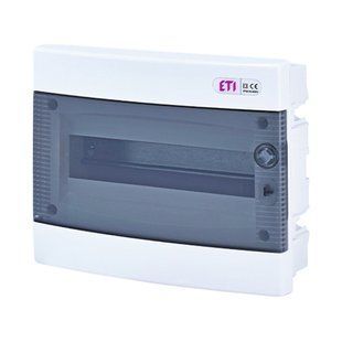 Щит внутренний распределительный ETI ECМ 12PT (12мод. прозрачная дверца) 1101011 фото