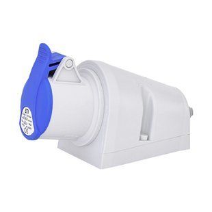 Розетка настінна (силовий роз'єм) EZ-1632 IP44 (16A, 230V, 2P+PE), ETI 4482034 фото