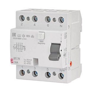 Диференційне реле (ПЗВ) ETI 4р EFI-P4 63/0,3 NL тип A (10kA) (нейтр. полюс зліва) EFI-P NL 2061833 фото