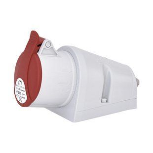 Розетка настінна (силовий роз'єм) EZ-1653 IP44 (16A, 400V, 3P+N+PE), ETI 4482036 фото