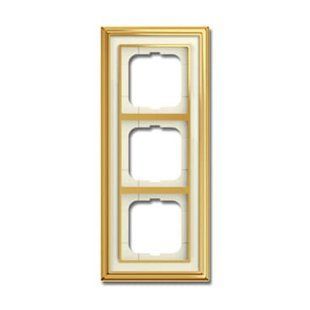 Pамка 3 поста Dynasty, полированная латунь/слоновая кость 1723-838-500, ABB 2CKA001754A4562 фото