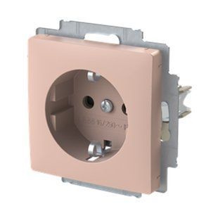Розетка з з/к 16А та шторкою, ABB, ZONI (пудровий матовий), 6620T-A07657 242 2CHT207657A4242 фото