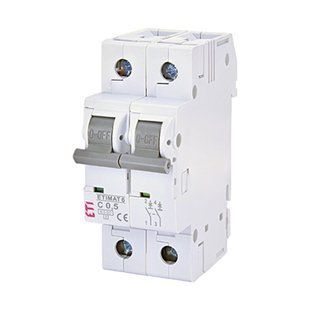 Автоматичний вимикач ETI 2p C 0,5 (6kA) ETIMAT 6 2143501 фото