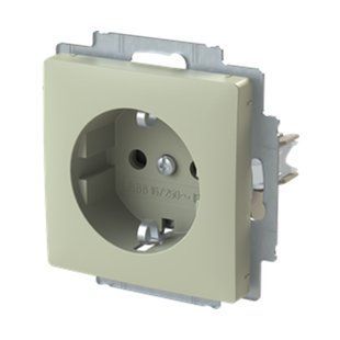 Розетка з з/к 16А та шторкою, ABB, ZONI (оливковий матовий), 6620T-A07657 243 2CHT207657A4243 фото