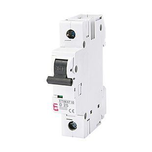 Автоматический выключатель ETI 1p D 25А (10 kA) ETIMAT 10 2151718 фото