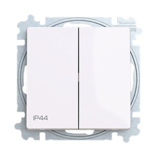 Вимикач 2-ний IP44, ABB, ZONI (білий глянцевий), 3559T-A05940 500 2CHT590594A6500 фото