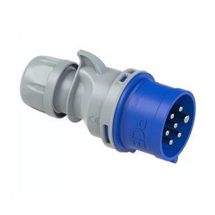 Вилка кабельная 16А/230V/6P+E/IP44, PCE 017-9v 017-9v фото