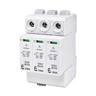 Обмежувач перенапруги ETI ETITEC EM T2 PV 1100/20 Y RC (для PV систем) 2440624 фото