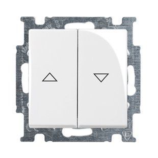 Выключатель жалюзи 2-кл. 1-пол. с фиксацией ABB Basic-55 белый 2006/4 UC-94-507 2CKA001012A2140 фото