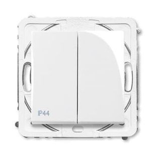Вимикач 2-кл. IP44 ABB Basic-55 білий 3521B-A05945 94 2CHB210599A4094 фото