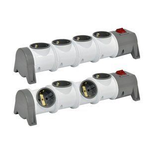 Блок для подовжувача 4-місний EC4-EMP (4x2Р+РЕ, Schuko, пустий, IP20, 16A, 250V), ETI 4481026 фото