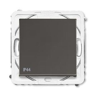 Вимикач 1-кл. перехресний IP44 ABB Basic-55 чорний шато 3521B-A07945 95 2CHB210799A4095 фото