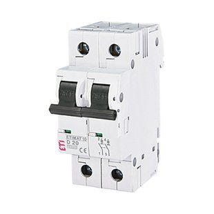 Автоматичний вимикач ETI 2p D 20А (10 kA) ETIMAT 10 2153717 фото