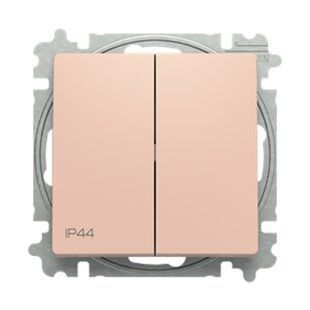 Вимикач 2-ний прохідний IP44, ABB, ZONI (пудровий матовий), 3559T-A52940 242 2CHT595294A6242 фото