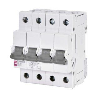 Автоматичний вимикач ETI ETIMAT P6 3p+N D 40A (6kA) 1900454 фото