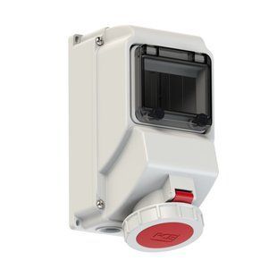 Розетка зовнішнього монтажу з автоматичним захистом 32A 400V 4P IP44, PCE 75245-6 75245-6 фото