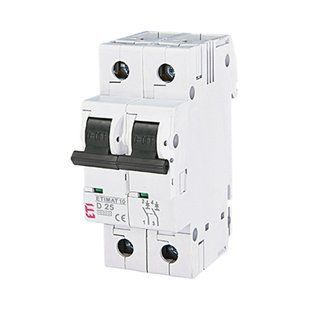 Автоматичний вимикач ETI 2p D 25А (10 kA) ETIMAT 10 2153718 фото