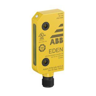 Датчик безпеки ABB Adam DYN-Info M12-5 IP67, 24В DC, жовтий 2TLA020051R5100 фото