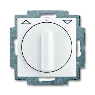 Вимикач жалюзі поворотний 1P+N+E без фіксації ABB Basic-55 білий 2723 UCDR-94-507 2CKA001101A0921 фото
